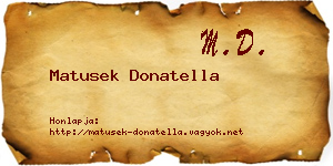 Matusek Donatella névjegykártya